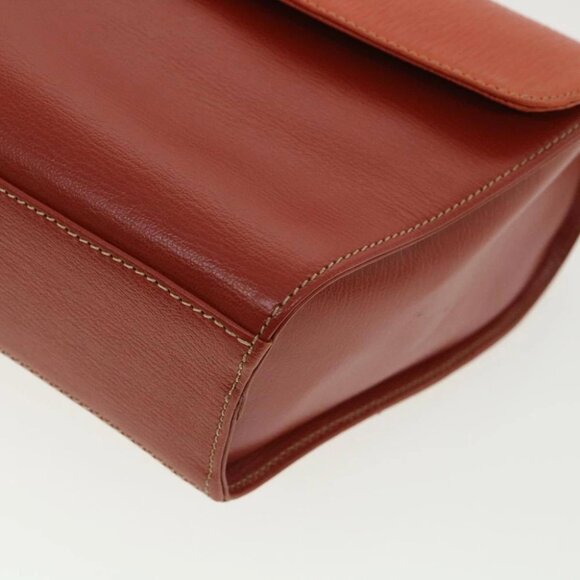 LOEWE Twist Hand Bag Leather Red Auth am3594V - Picture 9 of 14